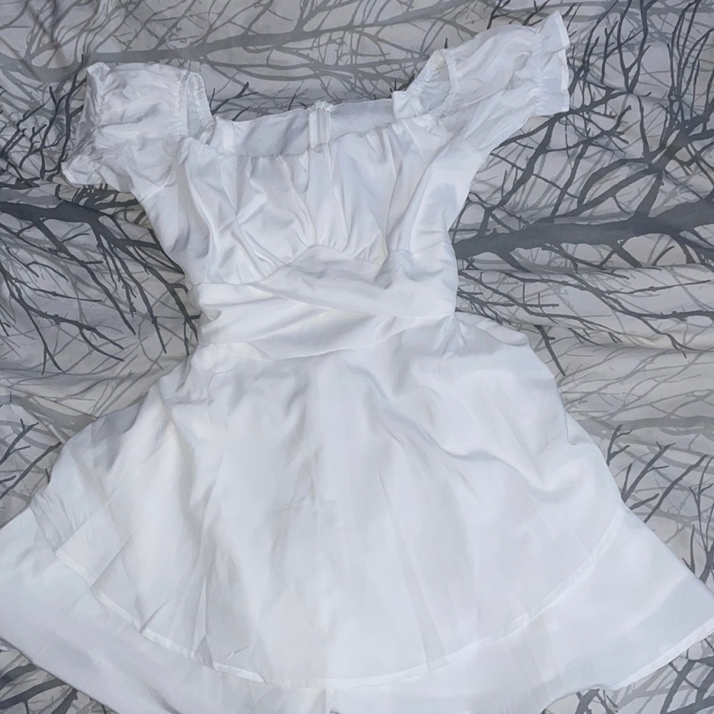 White romper dress